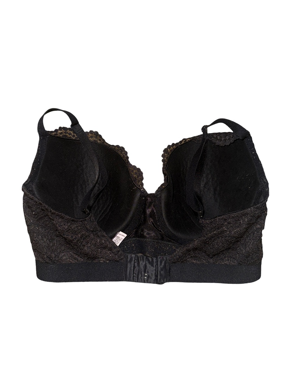 Victoria’s Secret Lightly Lined Demi Bra Black Lace Logo Band 34DD - Picture 5 of 11